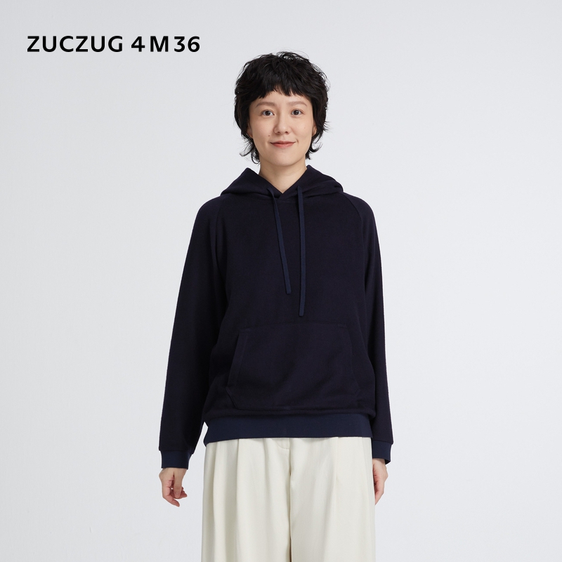 ZUCZUG4M36羊毛针织布带帽卫衣