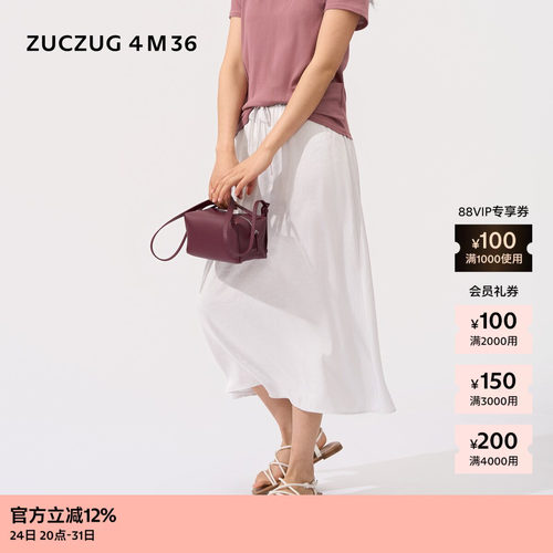 ZUCZUG4M36女士丝感涤纶半裙