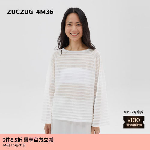 ZUCZUG4M36清透棉混纺宽松罩衫
