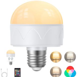 可充电应急遥控灯泡大容量长续航CCT+RGB+1800色温磁吸可拆卸壁灯