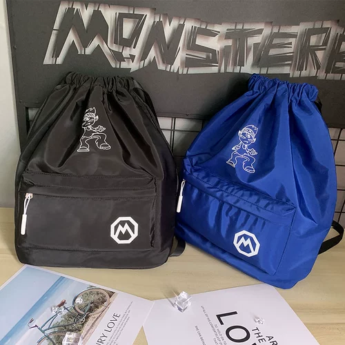 Мешочек подходит для мужчин и женщин, школьный рюкзак, спортивный простой тканевый мешок, на шнурках