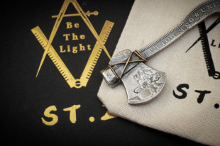 折子手工改造美国摩根银币斧头吊坠SaintZStudio14K镶嵌NLAX1-2