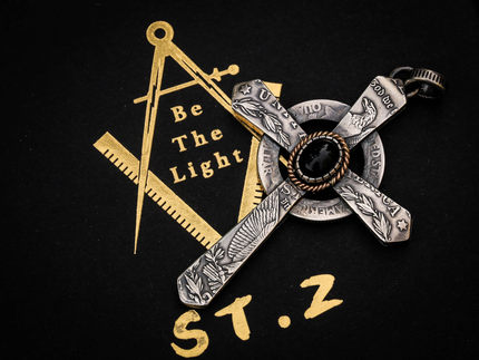 STZ原创新款美国摩根银币手工改造十字架吊坠古董币NLCR01-04