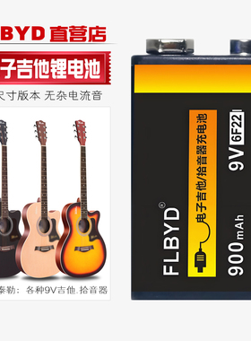 适用泰勒Taylor Gibson电箱吉他金霸王9v电池 单块效果器9V锂电池