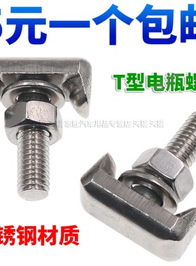 奇瑞威麟X5V5瑞麟G2G3瑞虎5汽车电瓶桩头夹头电瓶线螺丝T型螺丝