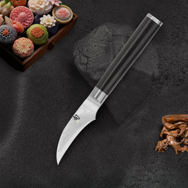 Kai贝印旬刀日本进口菜刀刀具锋利厨师刀大马士革水果刀雕刻刀
