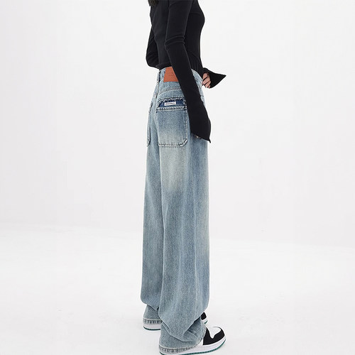 版型巨显瘦！阔腿牛仔裤~