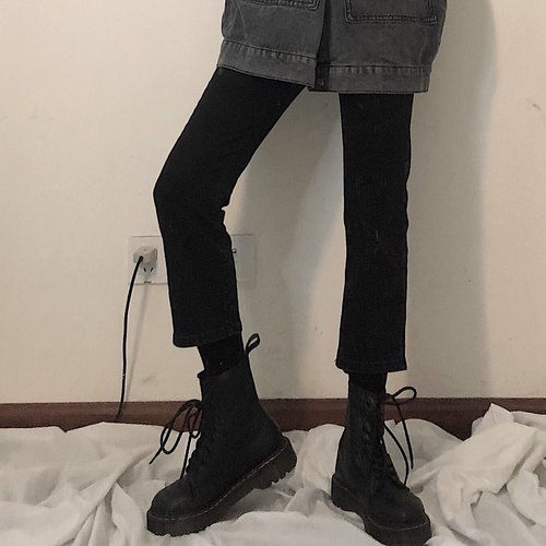 适合胯大腿粗九分烟管牛仔裤~