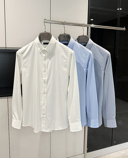 优质剪裁 简约百搭衬衫 23年夏薄款 修身 商务休闲男士 H狗爽肤垂顺