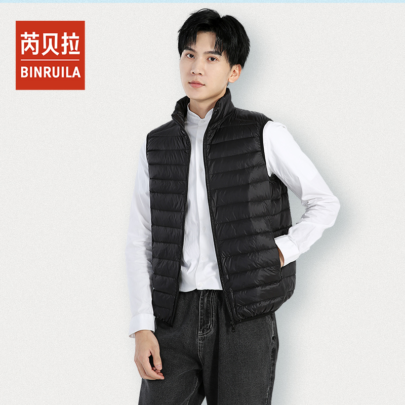 新款羽绒马甲男秋冬轻薄羽绒服保暖外套青年大码坎肩情侣背心