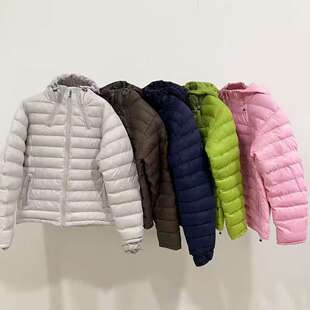 韩国代购女装2025冬款时髦拉链轻盈连帽鸭绒排骨短款羽绒服