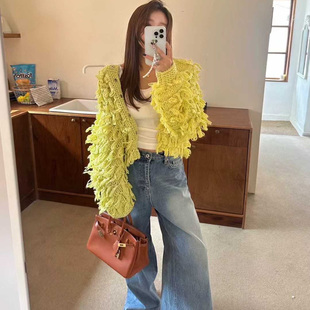 韩国代购女装2025冬款MAGNOLIA36甜美清新毛圈圈宽松显白针织开衫