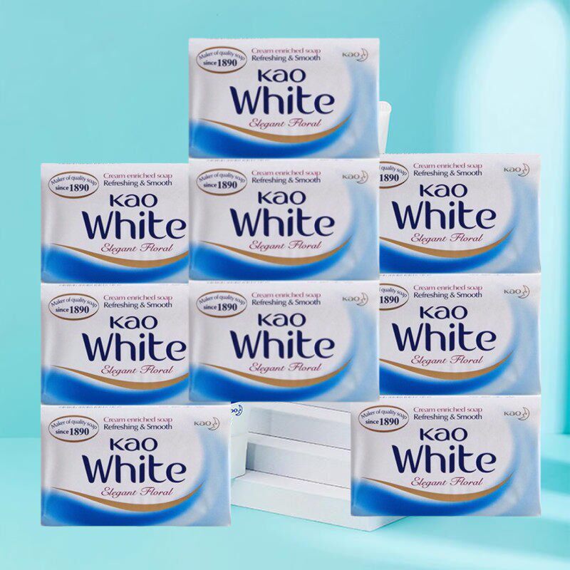 马来西亚版进口花王香皂 KAO White 香皂优雅奶白皂130克沐浴肥皂