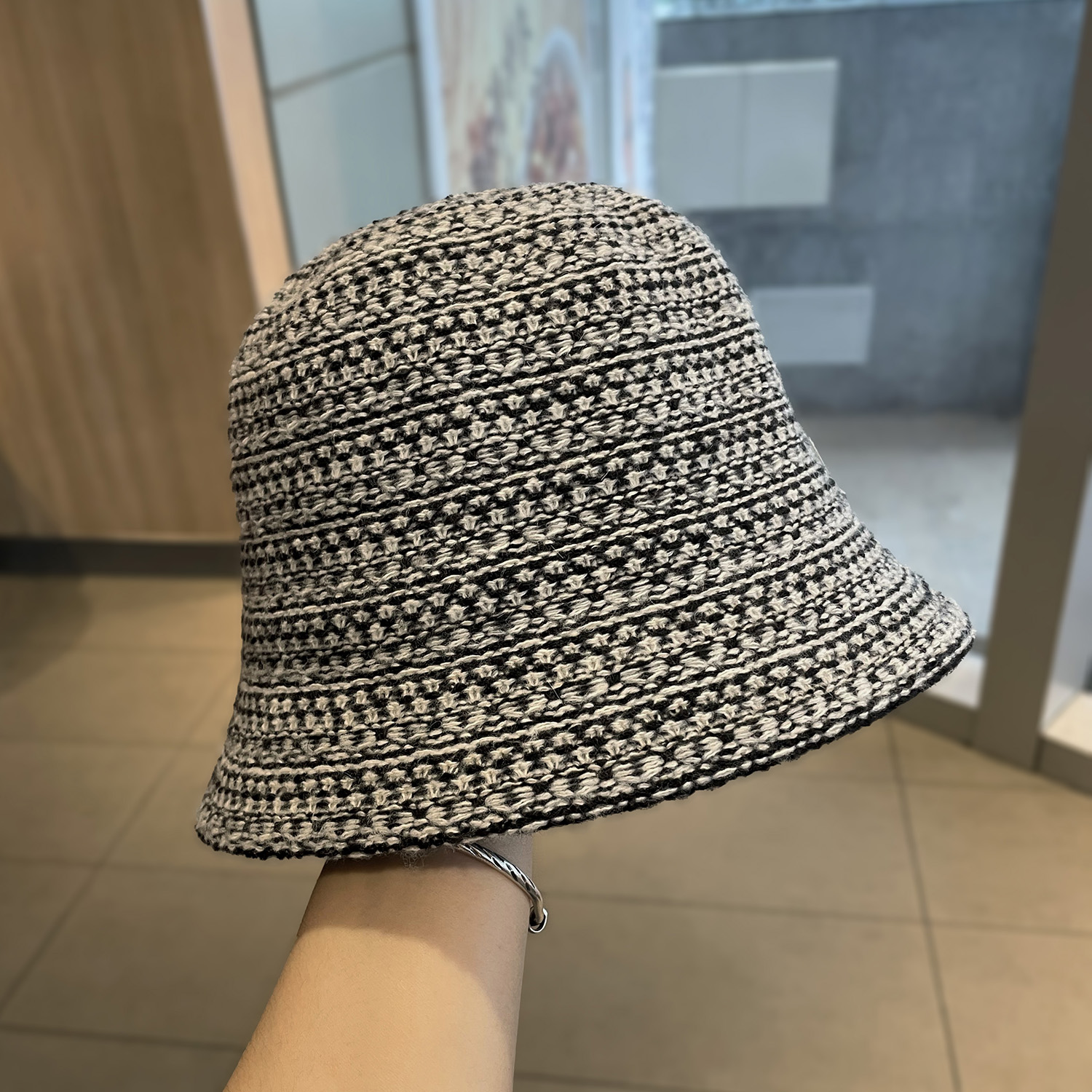 韩版毛线渔夫帽秋冬复古