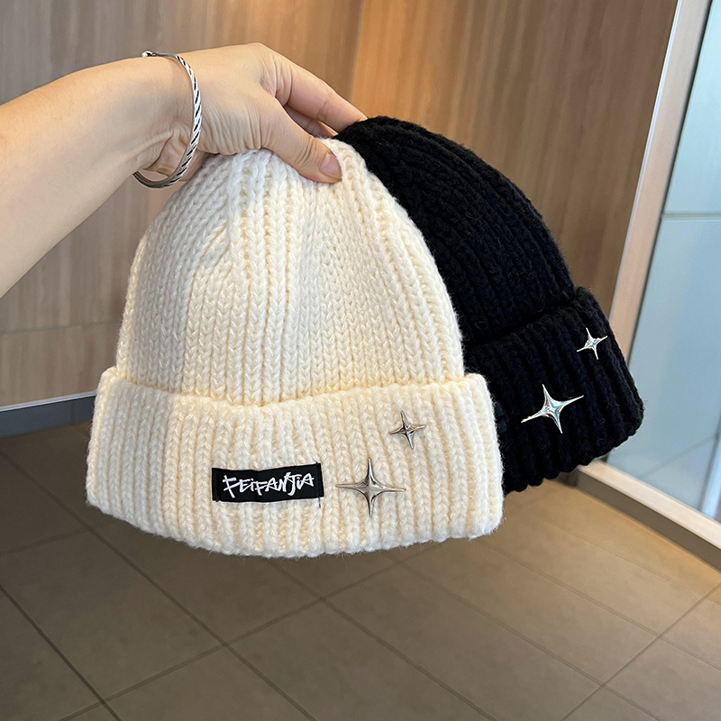 大头围毛线帽女冬季加厚保暖护耳