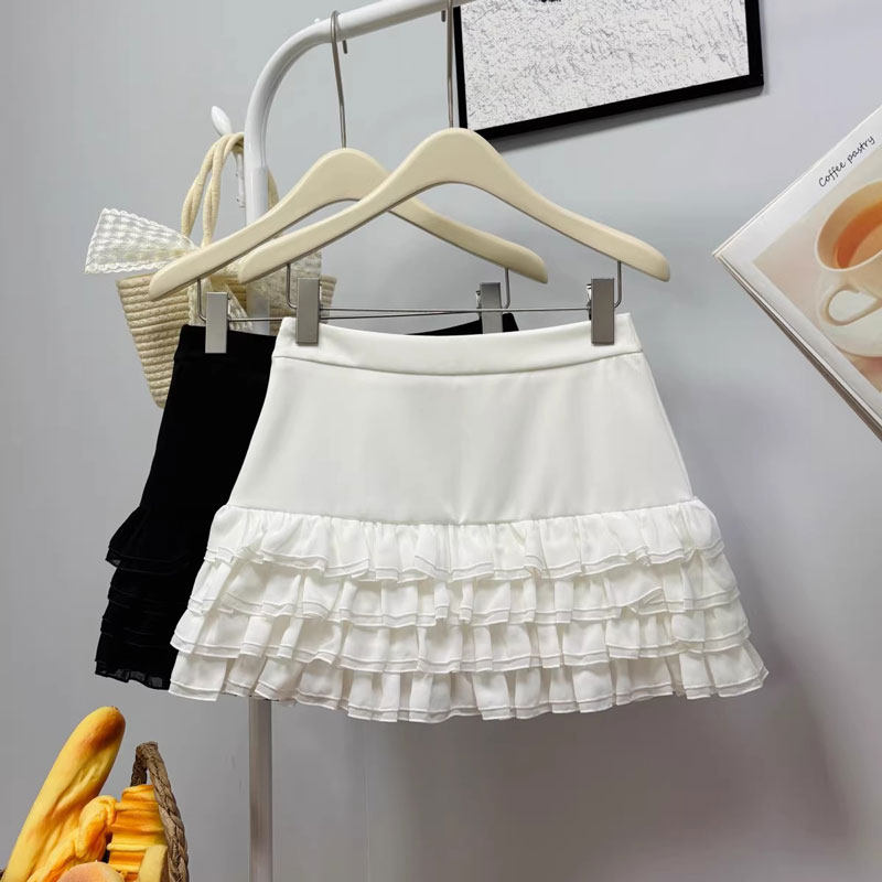 白色木耳边蛋糕半身裙女2026春夏新款设计感显瘦辣妹A字蓬蓬短裙,女装/女士精品,半身裙,淘宝优惠券,粉丝福利购,淘宝优惠卷
