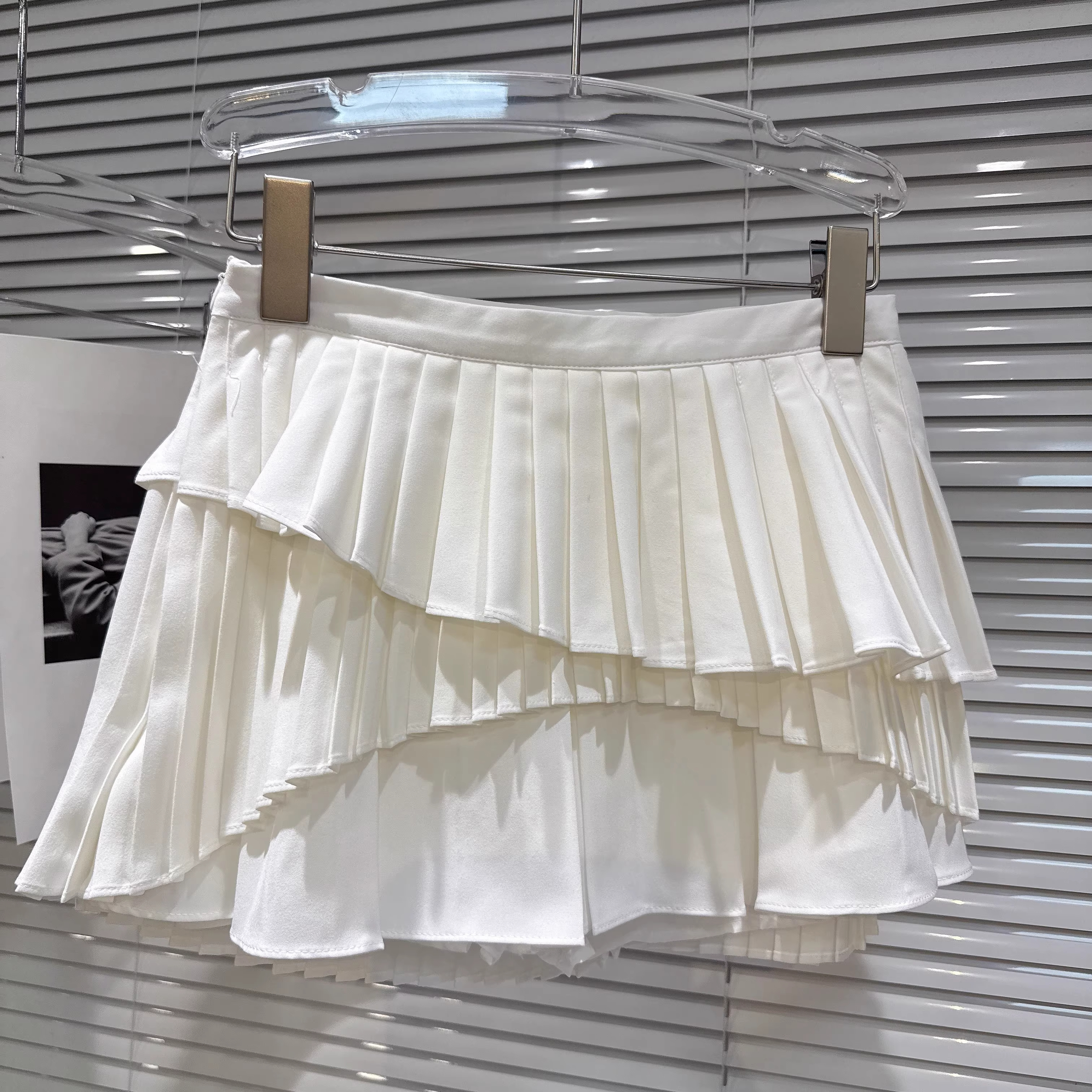 网红同款2025夏季新款甜美气质多层压皱设计百褶裙蛋糕裙半身裙女