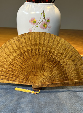 四川金丝楠木满龙胆纹扇子实木家居摆件折扇苏扇工艺品收藏品礼品