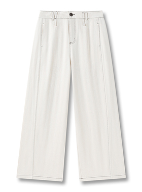 【老板潘潘~牛仔神厂出品~可机洗】白色长102 蓝色长105 ZM56196K