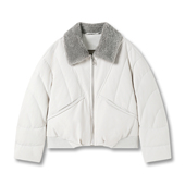 老板潘潘 长54 又轻又暖 原ZM58283W 好美一件中空纱