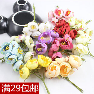 新娘發(fā)飾頭飾胸花飾品裝 DIY仿真花 假花束 手工花環(huán)材料 飾花配件