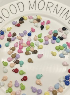 新款亚克力烤漆麻点圆 手工串珠diy手链手串项链钥匙扣饰品配件