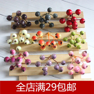仿真森系zakka樱桃花绣球果子森女系浆果diy花环发夹饰品配件