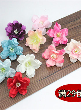 diy绢花头饰飞燕草