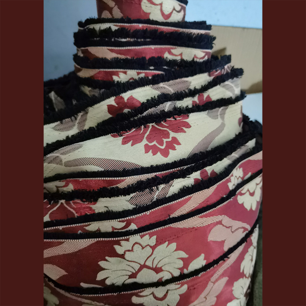 欧式窗帘布婚庆搭配全遮光面料雪尼尔浮雕提花客厅防晒避光布料