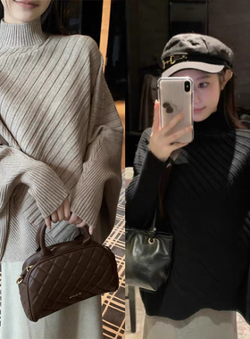 诺诺气质蝙蝠袖高级感条纹慵懒风设计感宽松针织衫A87387