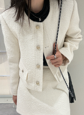 诺诺秋上新羊毛小香风短外套含91羊毛DC-26139