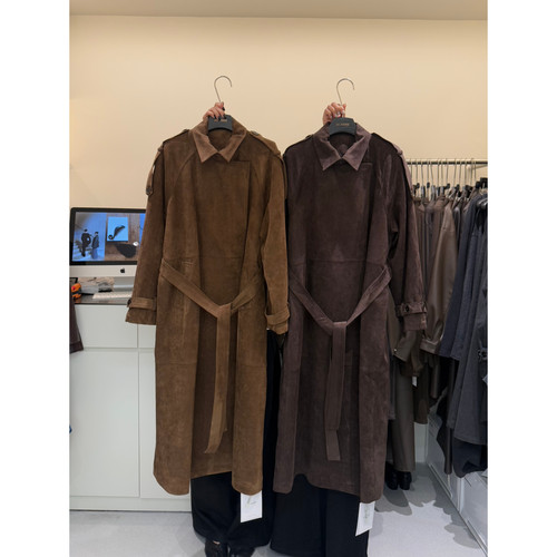 一善服饰冬上新经典长款气质大衣(配腰绳)T5538