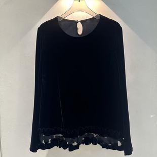 诺诺设计26年早春上衣欧根纱拼接简约大气款 7536 小衫