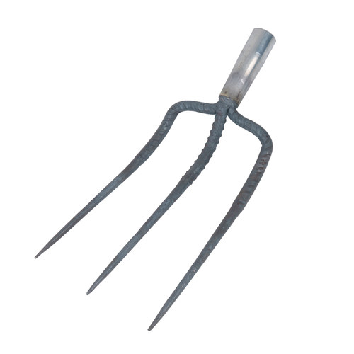 翻地钢叉农用松土神器户外挖硬土蒜农田翻土四齿铁叉开荒园艺工具