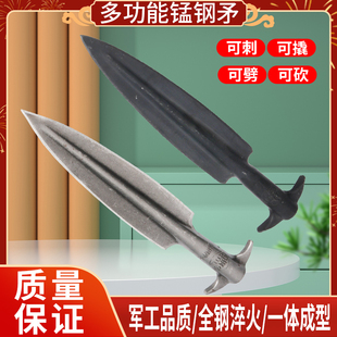 矛头锰钢新款红缨枪扎抢全钢手工尖头铲祖鲁枪霸王枪武术表演道具