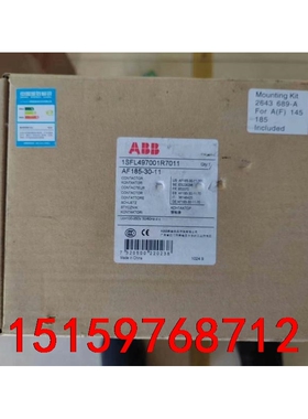 ABB接触器AF185-30-11，1SFL497001R7议价