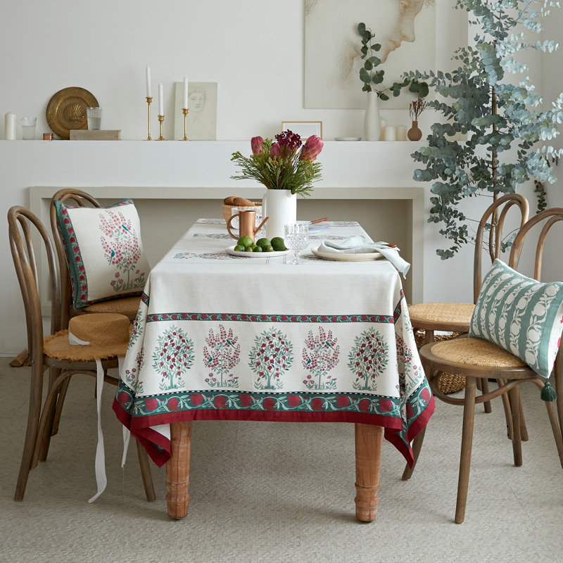 蜡笔派桃树石榴树桌布北欧茶几桌布田园风餐桌布圆桌桌布棉麻|ruв категории домашний ткань, скатерть, скатерть - от Buy2taobao.com для оказания профессиональной услуги покупки агента Taobao