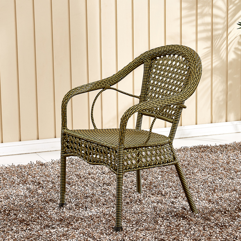 藤椅阳台桌椅户外庭院腾编椅子靠背洽谈简约休闲办公小藤椅三件套