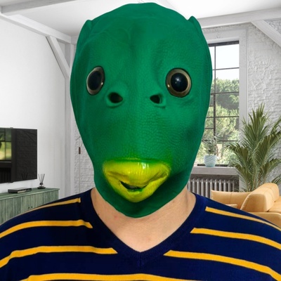 智绿鱼美人鱼搞怪全脸面具