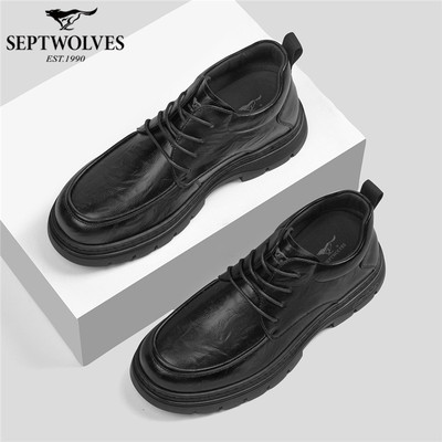 七匹狼马丁靴商务正装高帮皮鞋