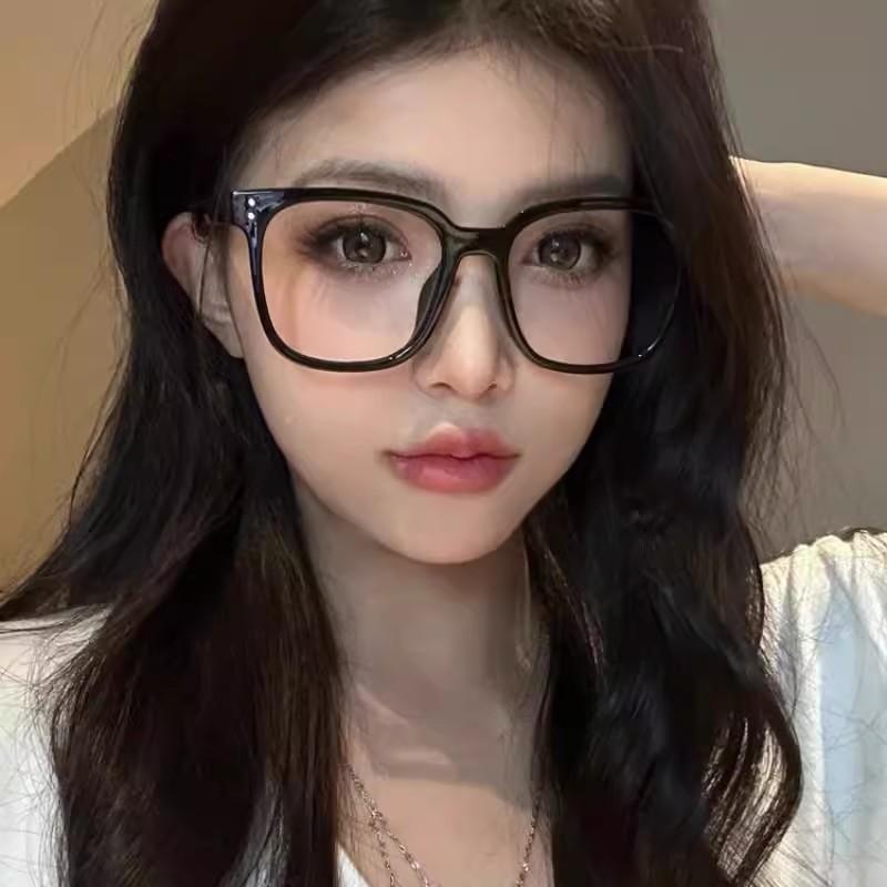 韩版复古黑框眼镜男成品可配镜片近视圆形眼睛框架无镜片女大脸潮