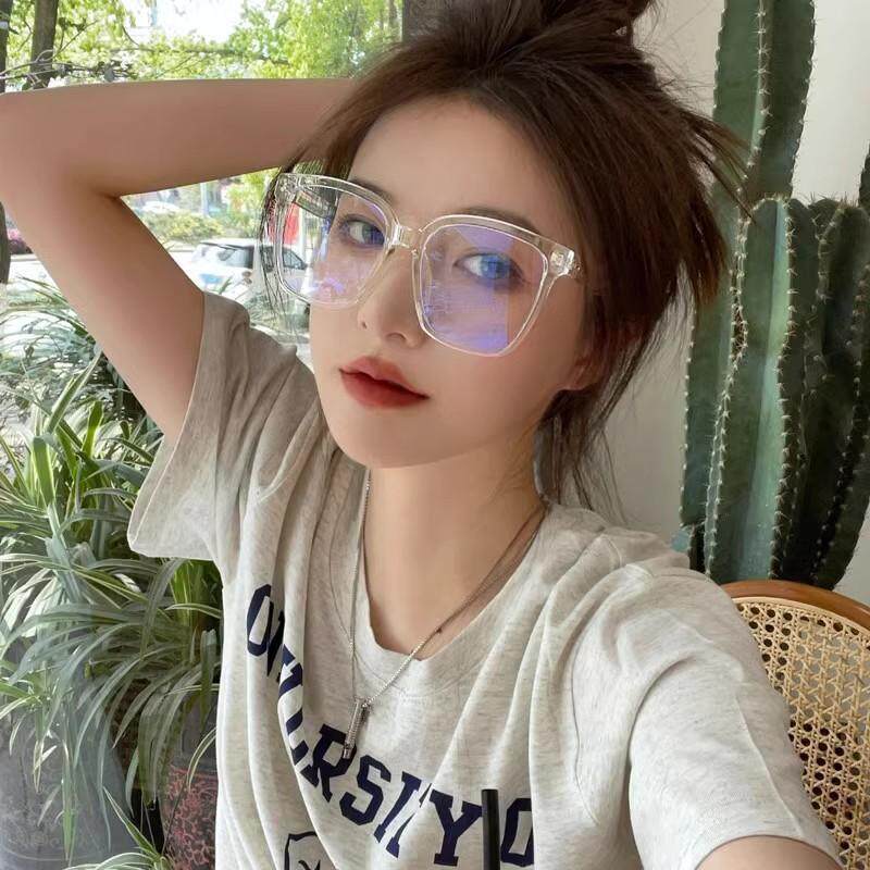 超轻防蓝光辐射黑框眼镜女素颜大脸显瘦平光近视变色装饰眼睛框架
