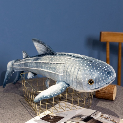 海洋公仔毛绒玩具海洋生物鲸鲨玩偶鲸鱼大蓝鲨娃娃男生海洋馆礼物