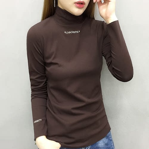 打底衫2026新款女秋冬半高领加绒加厚针织衫德绒保暖内衣体恤上衣 - 封面