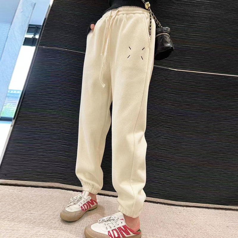 加绒加厚卫裤女士2026秋冬新款宽松休闲哈伦裤高腰显瘦运动裤长裤