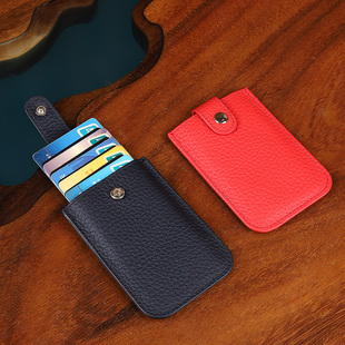 卡 真皮小巧男网红多卡位便携高端装 超薄 卡包女士2026新款 抽拉式