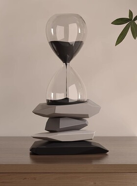 现代简约石来运转沙漏计时器玄关摆件创意家居装饰品儿童生日礼物
