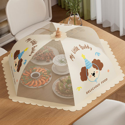 2025新款饭桌盖可折叠盖菜罩餐桌饭菜罩遮菜防尘罩剩菜食物罩家用