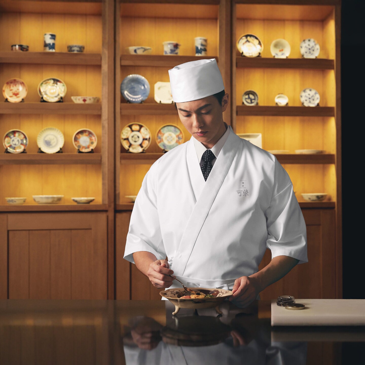 白色日式和服男士厨房厨师工作服日本料理店员工制服五分袖女款日