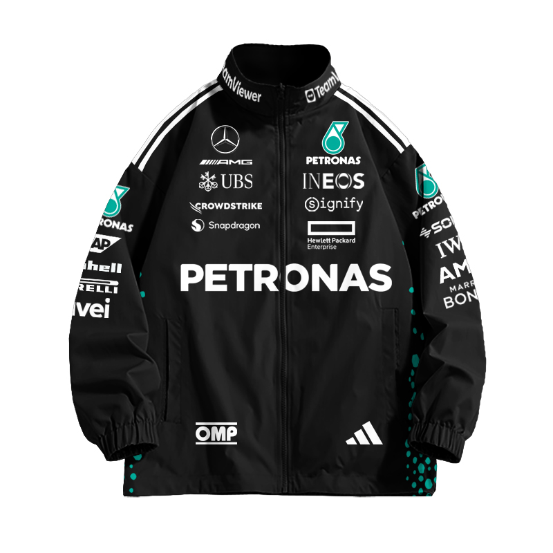 f1赛车服汉密尔顿乔治拉塞尔同款梅赛德斯奔驰车队夹克外套保暖潮